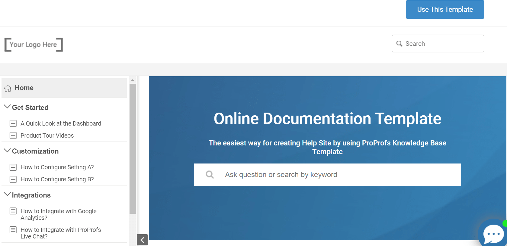 Online documentation free templates