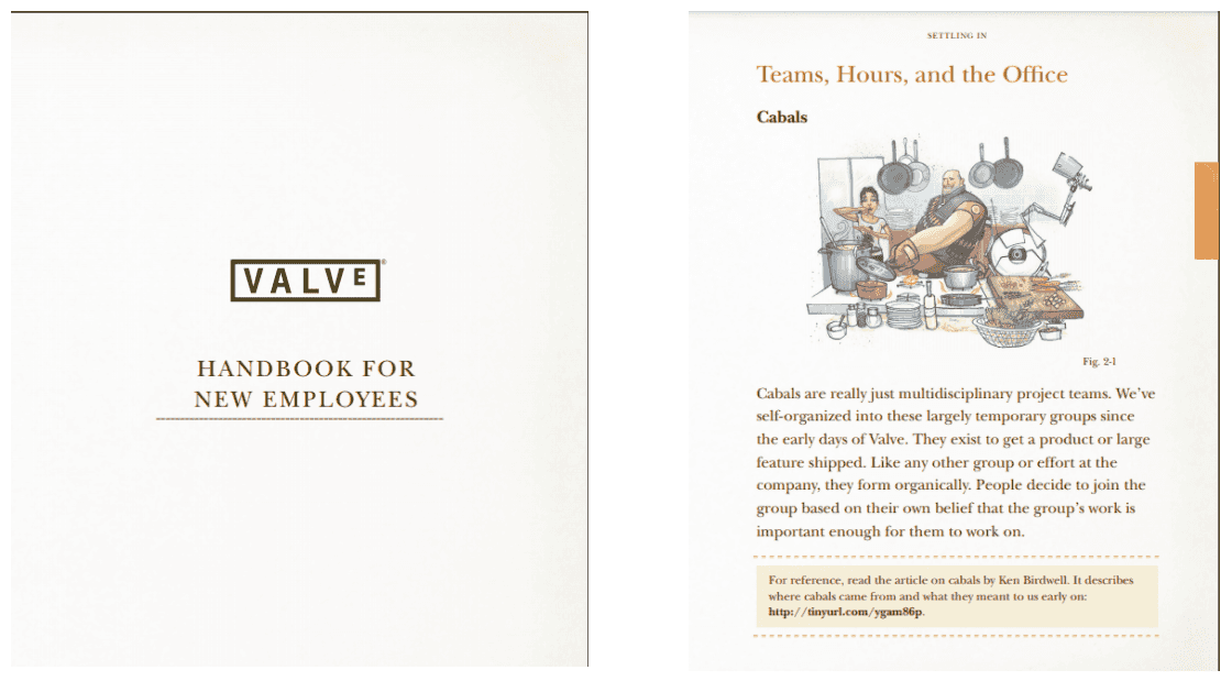 Valve Employee Handbook Content for New Employees