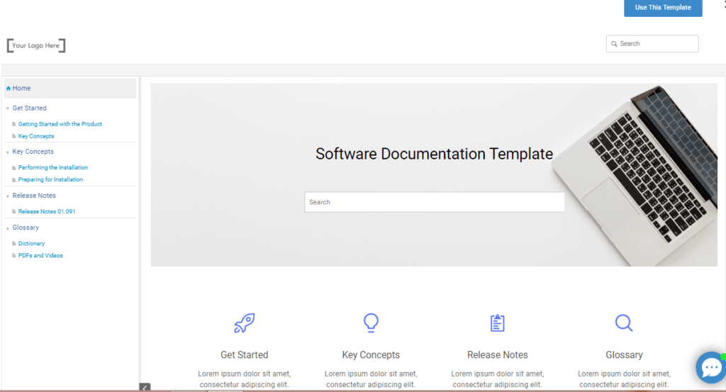 Ready to use free software documentation template