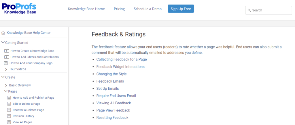 proprofs knowledge base examples feedback and rating
