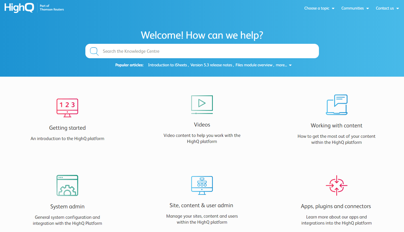 HighQ knowledge base