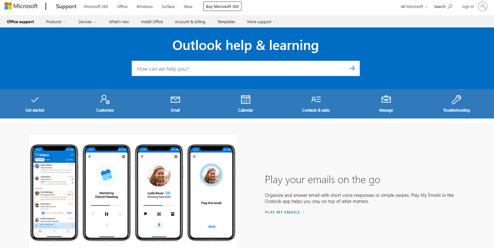 Microsoft Help Center