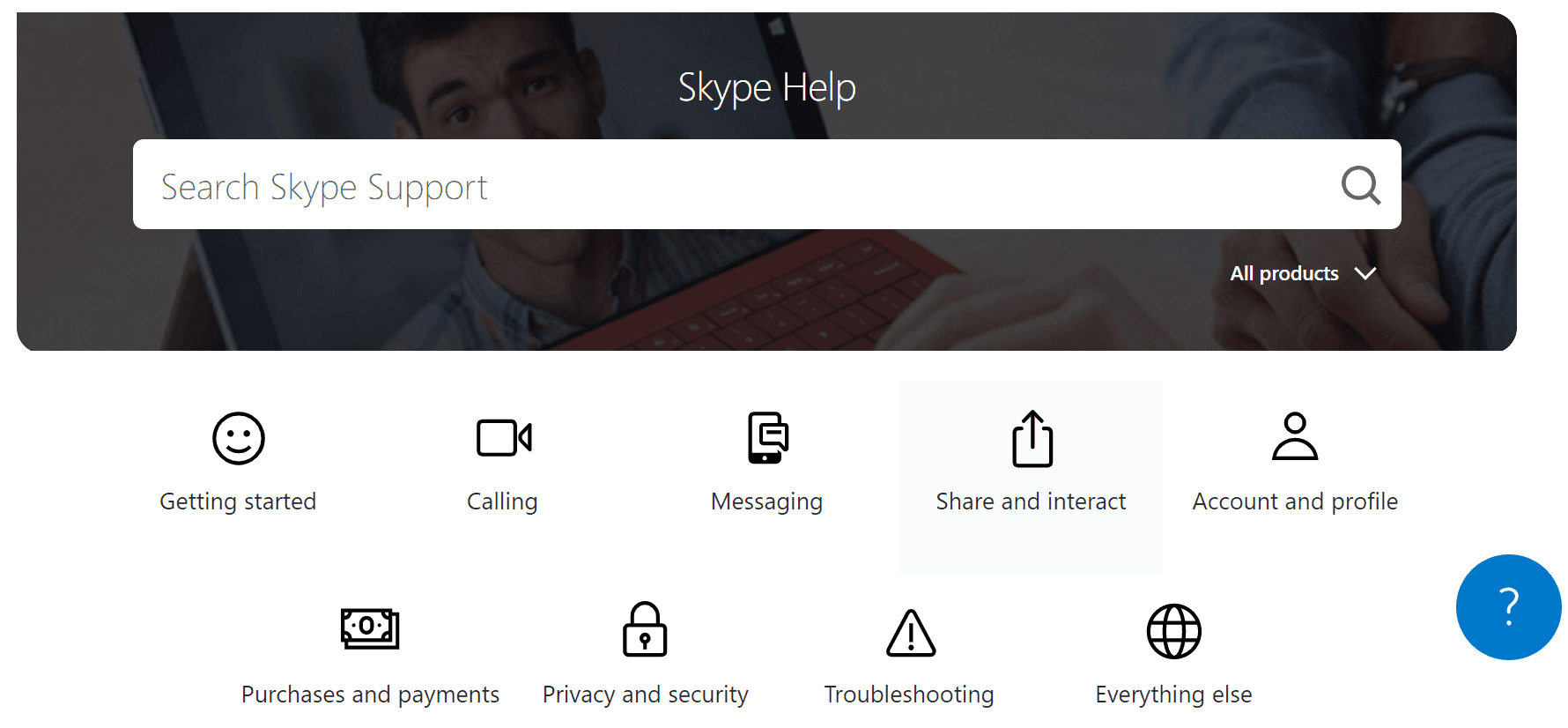 Skype Help documentation examples