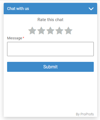 Feedback system in proprofs chat