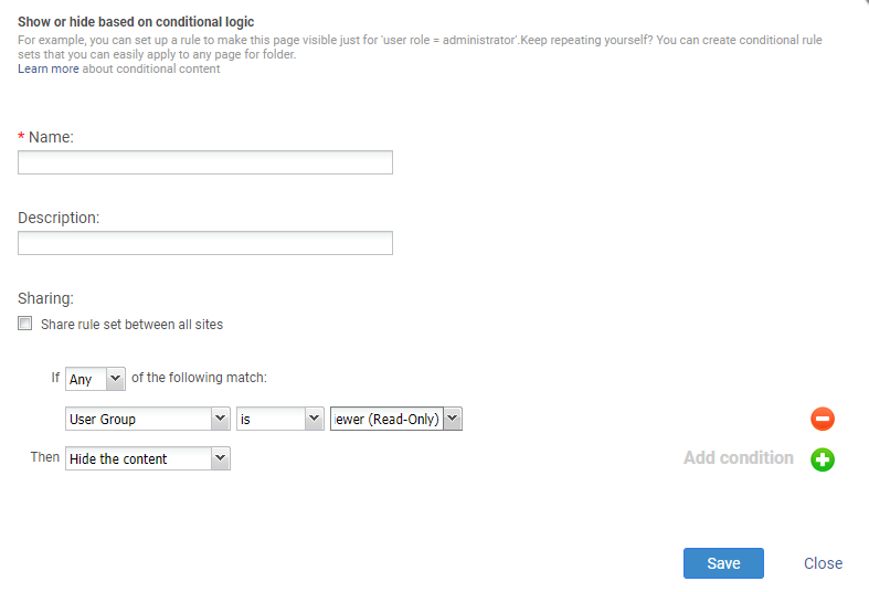 Make rules in your customer portal