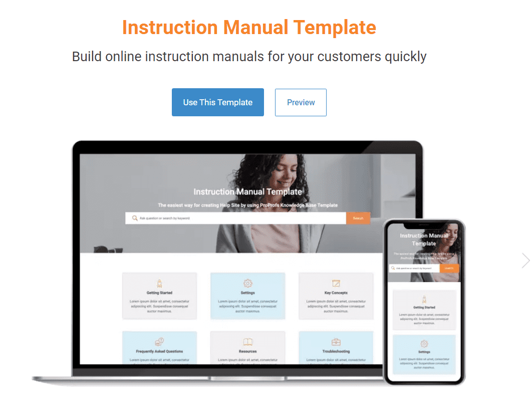 Instruction manual template 
