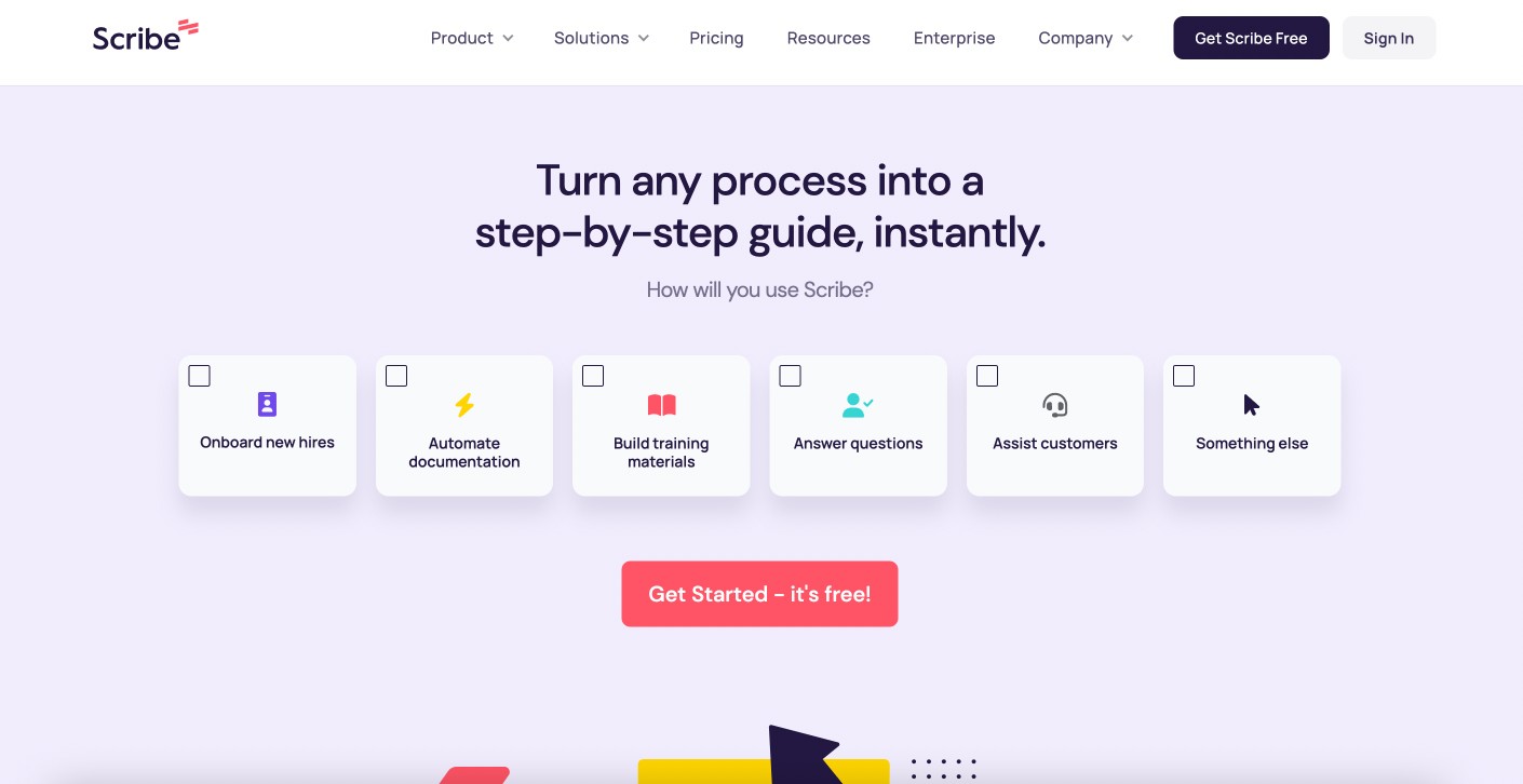 Scribe- Turn any process into step by step guide