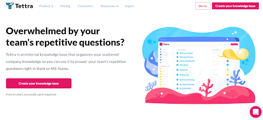 Tettra, an internal knowledge-sharing platform