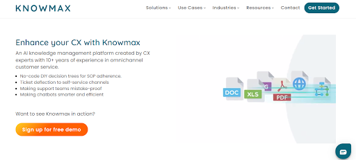 Knowmax is an AI-powered knowledge management tool 