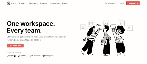 Notion is a modern workplace solution that comes with project management and knowledge-sharing capabilities