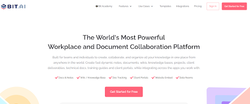 Bit.ai is a powerful document collaboration platform