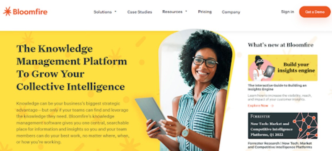 Bloomfire is another best knowledge management platform