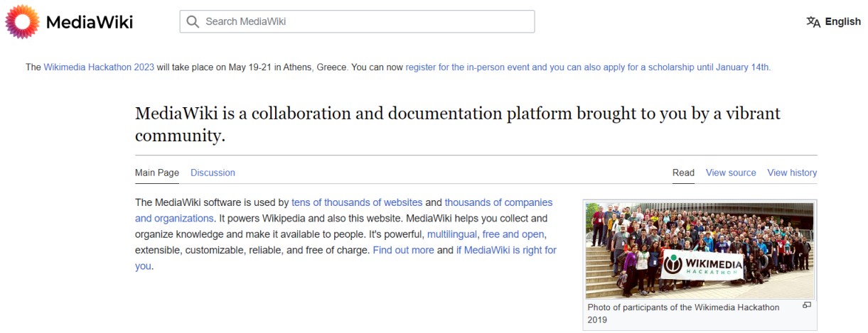 MediaWiki is a free wiki software