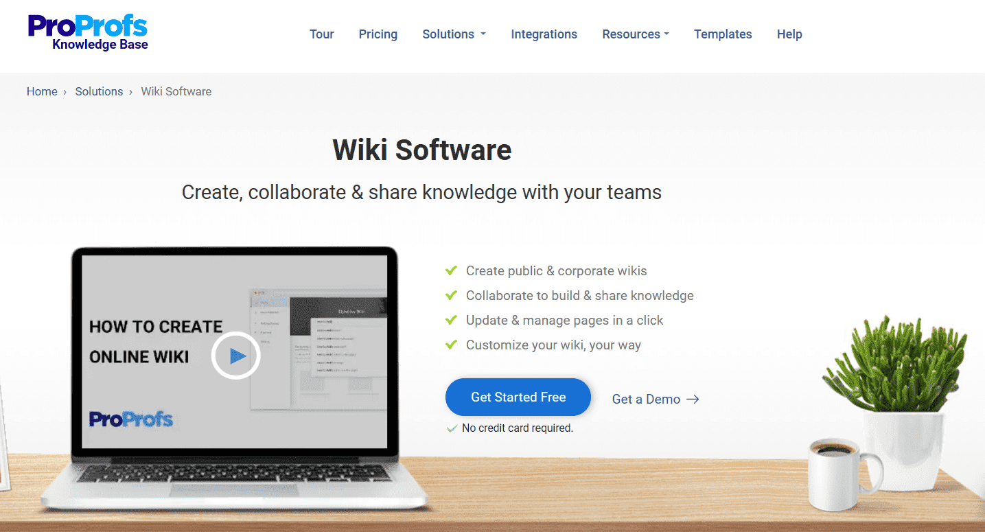 ProProfs Knowledge Base Offers Best Wiki solution