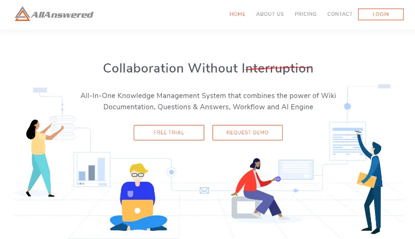 AllAnswered is an all-in-one knowledge management system 