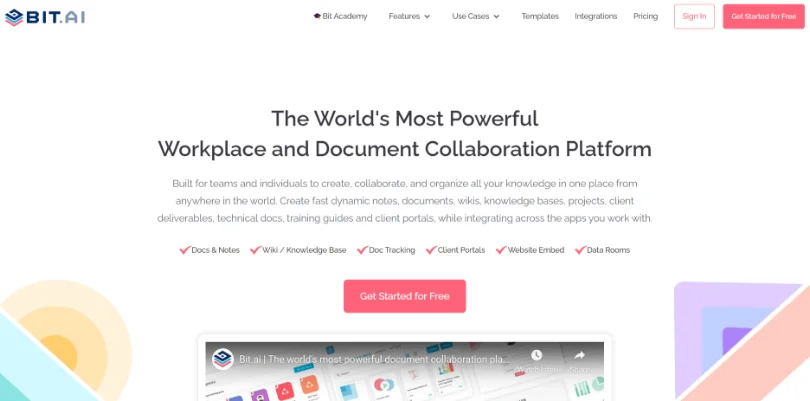 Bit.ai is a powerful document collaboration platform
