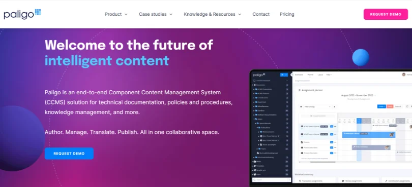 Paligo provides an end-to-end component content management solution
