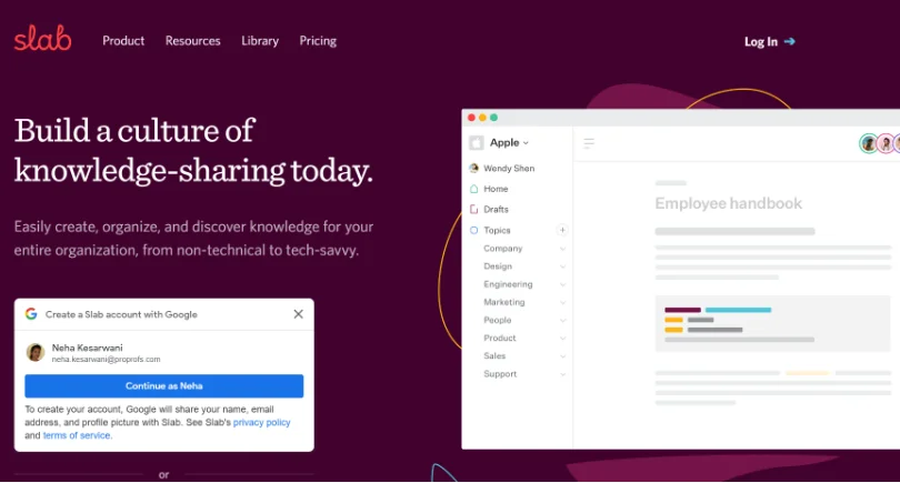 Slab - Knowledge Base & Wiki Software