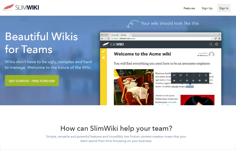 SlimWiki - A simple and feature-rich wiki tool