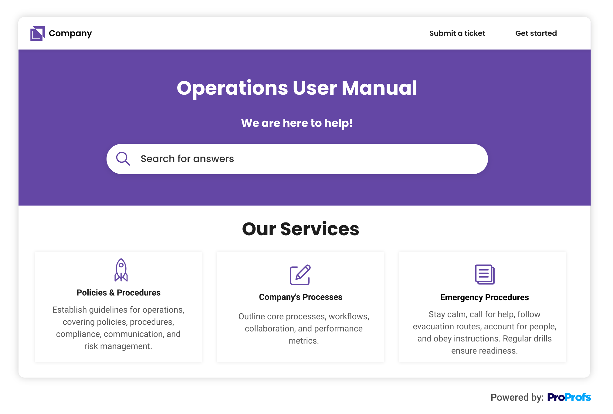 Operations Manual Templates