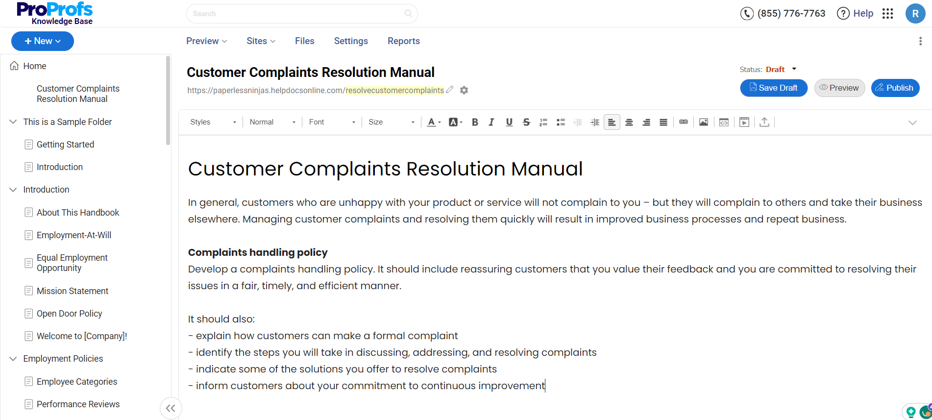 Customer service training Manual for   Customer Complaints Resolution