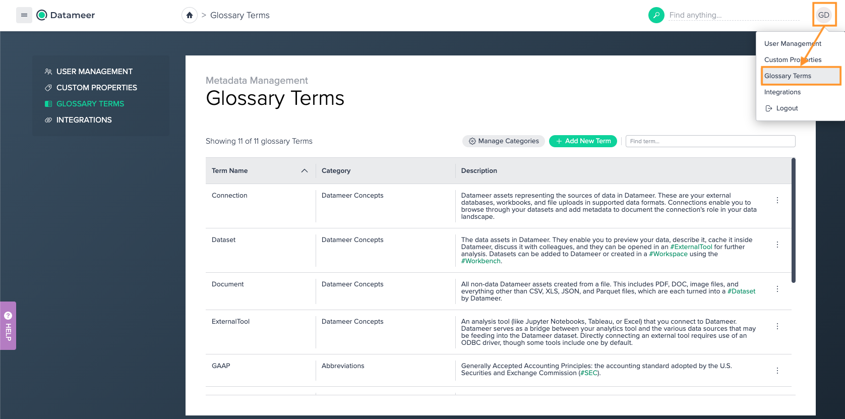 Glossary and Terminology
