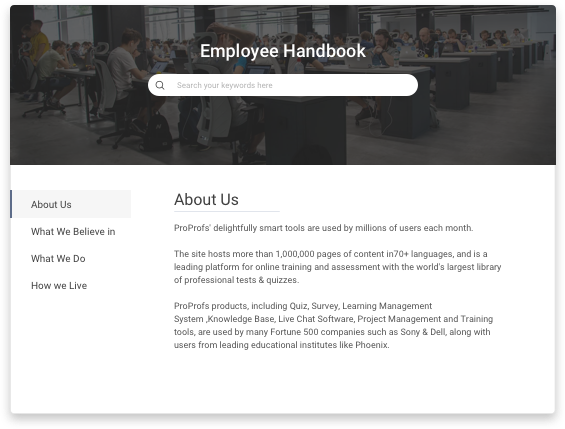 Online employee handbook software