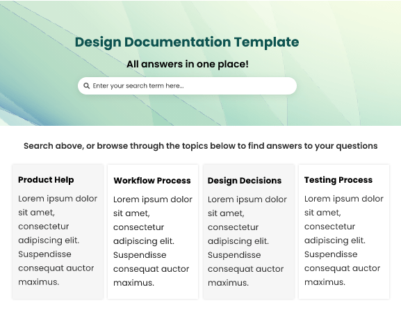 Design Documentation Template
