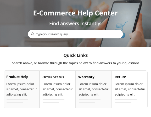Ecommerce Knowledge Base Template
