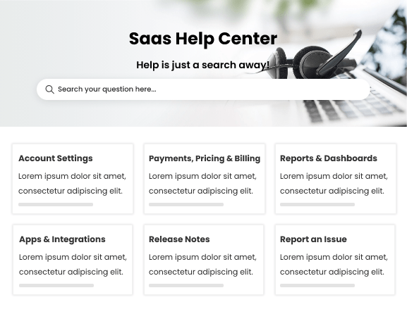 SaaS Help Center