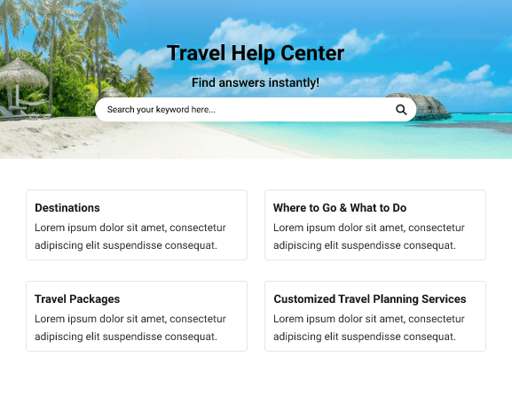 Travel Company Knowledge Base Template
