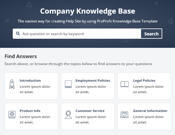 Company Knowledge Base Template