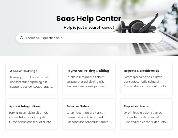 SaaS Help Center