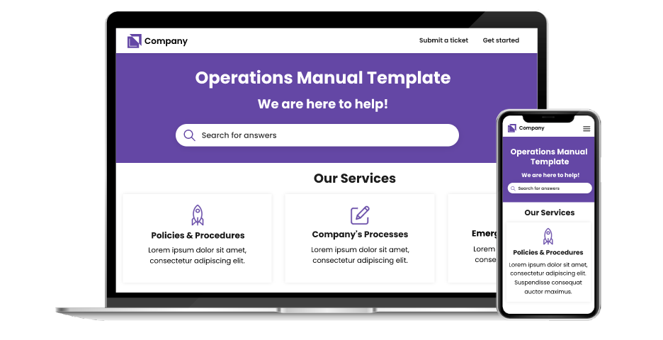 build operations manual with templates